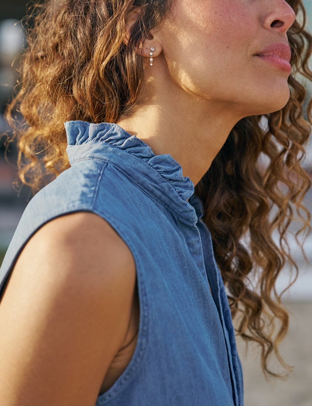 FIONA RUFFLE Vintage Stonewashed Indigo, Famous Denim