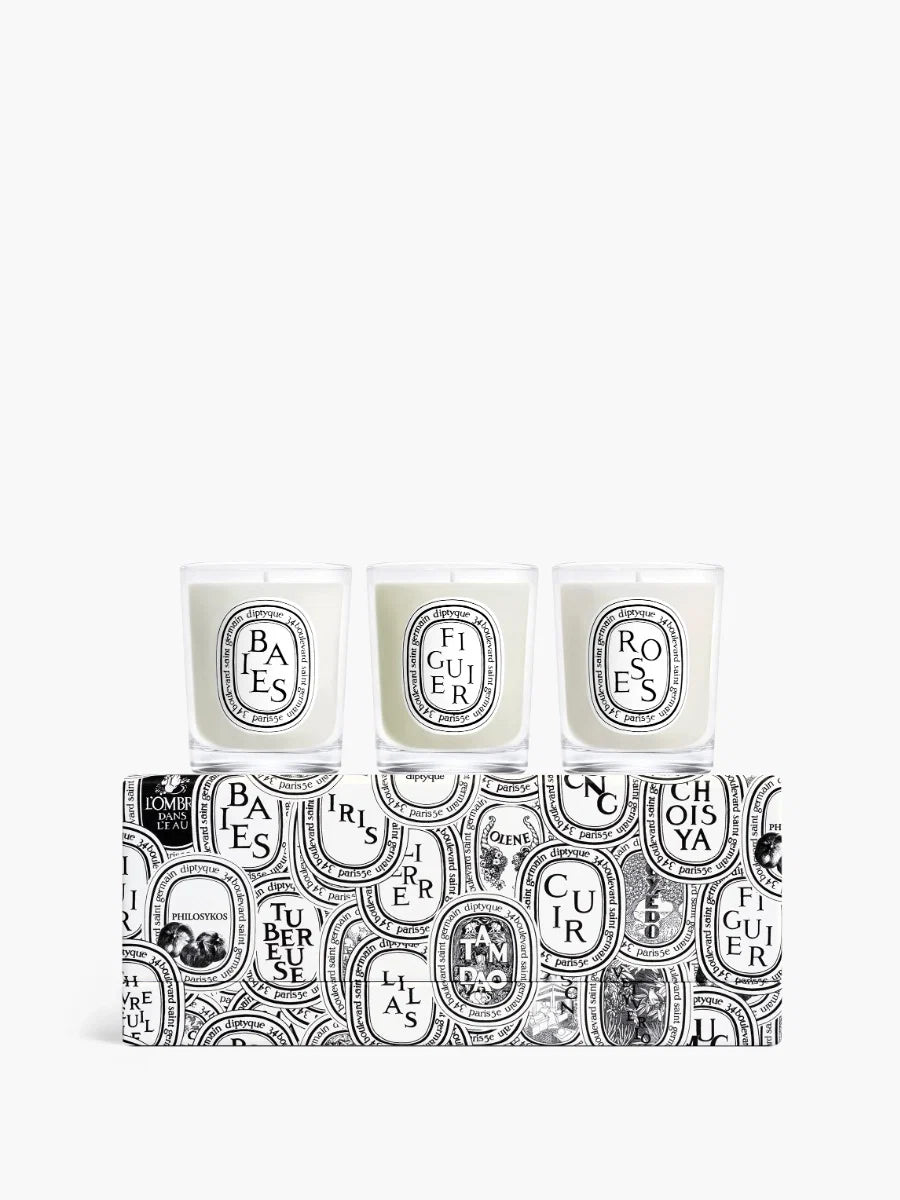 SET OF 3 SMALL CANDLES PRE-COMPOSED