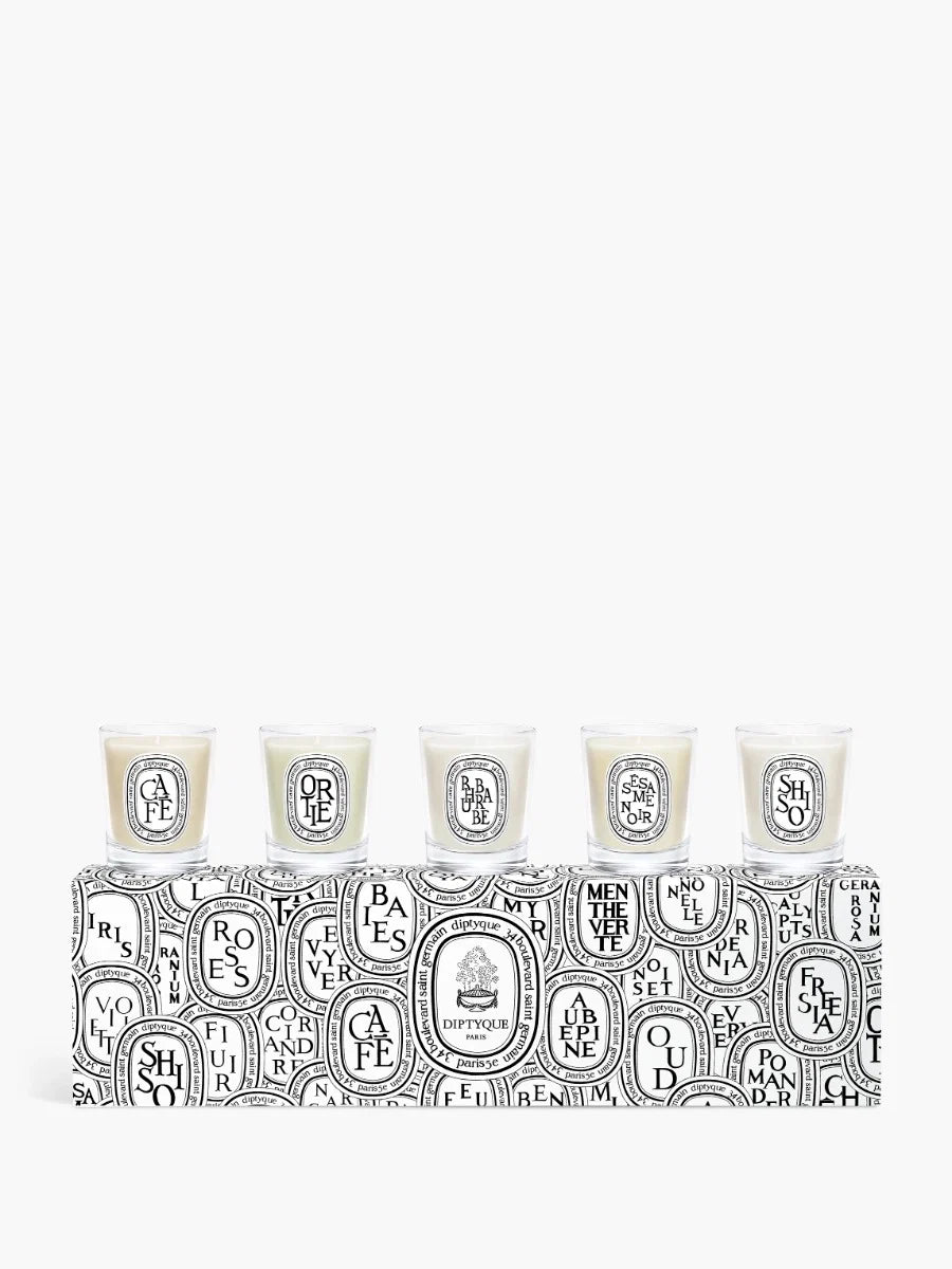 SET OF 5 MINIATURE CANDLES PRE-COMPOSED - 1.2 OZ