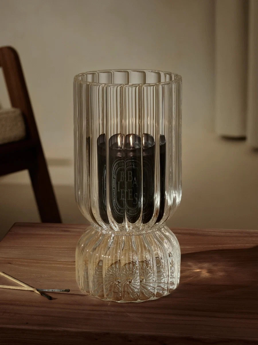 RIBBED CANDLE HOLDER FOR CLASSIC AND MEDIUM CANDLES