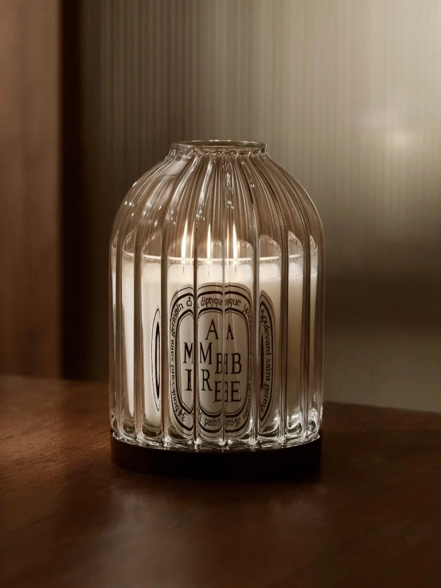 RIBBED CANDLE HOLDER FOR CLASSIC CANDLES