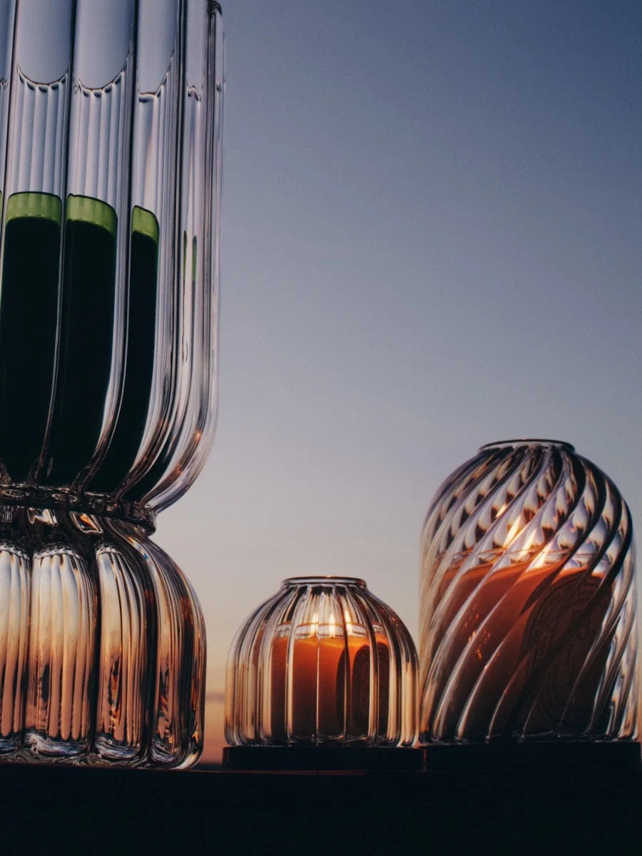 RIBBED CANDLE HOLDER FOR MINI CANDLES