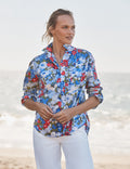 EILEEN Blue and Red Floral, Made with Liberty Fabric