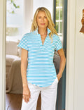 CHARLOTTE Turquoise Stripe, Vintage Jersey