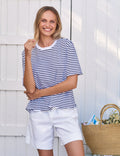 PERRY Navy French Stripe, Vintage Jersey