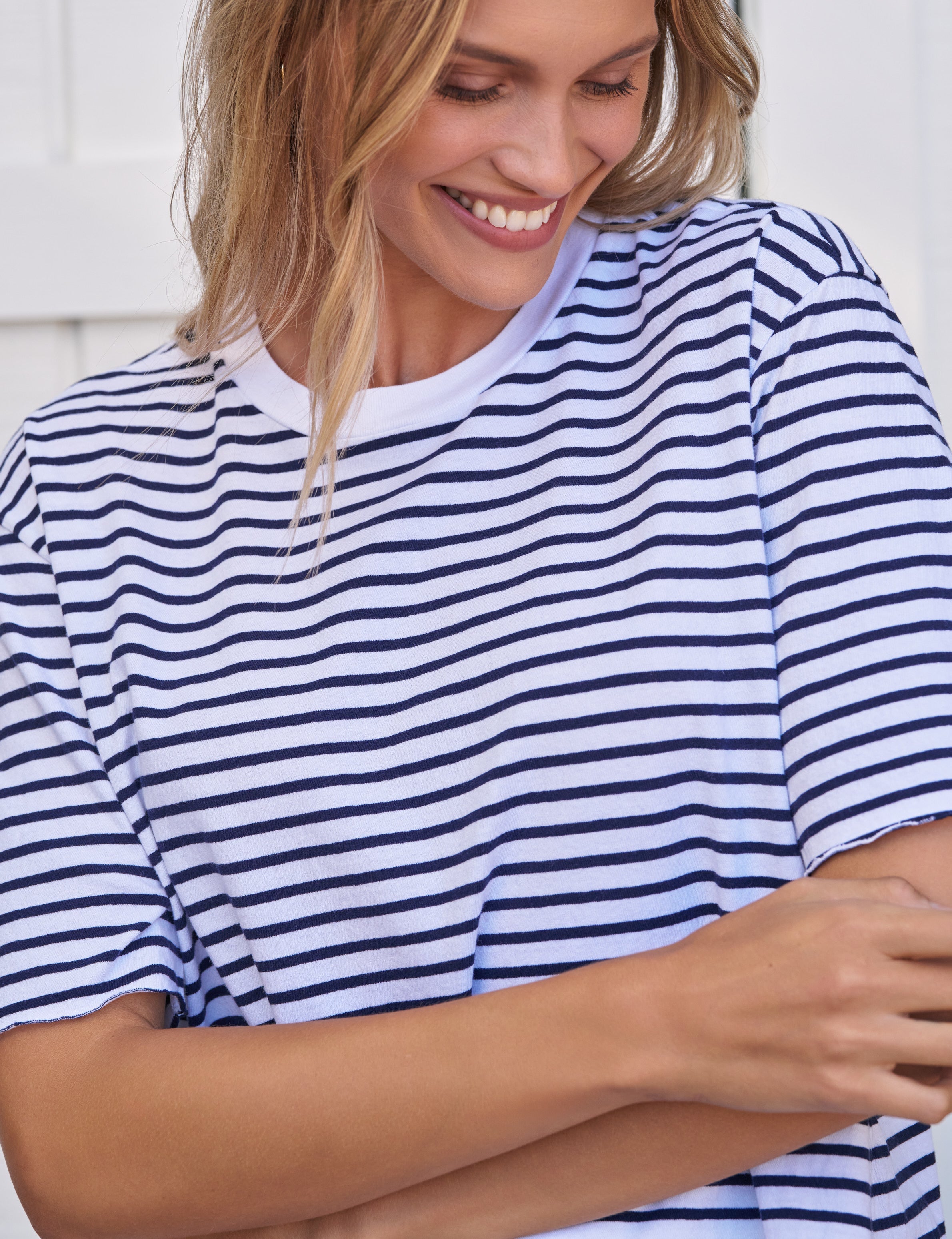 PERRY Navy French Stripe, Vintage Jersey