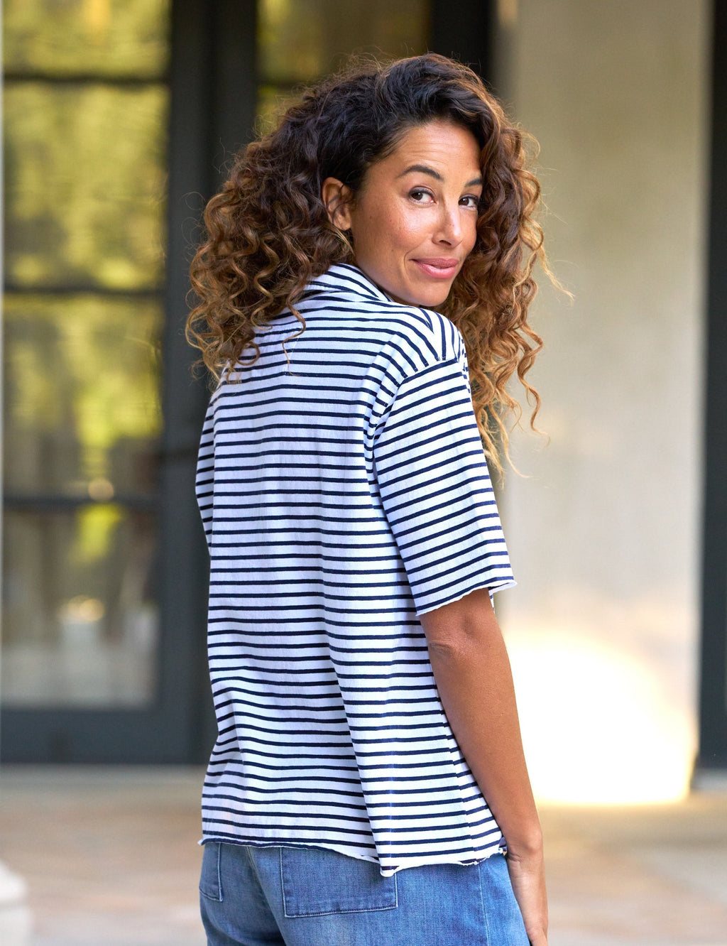 PATTY Navy French Stripe, Vintage Jersey