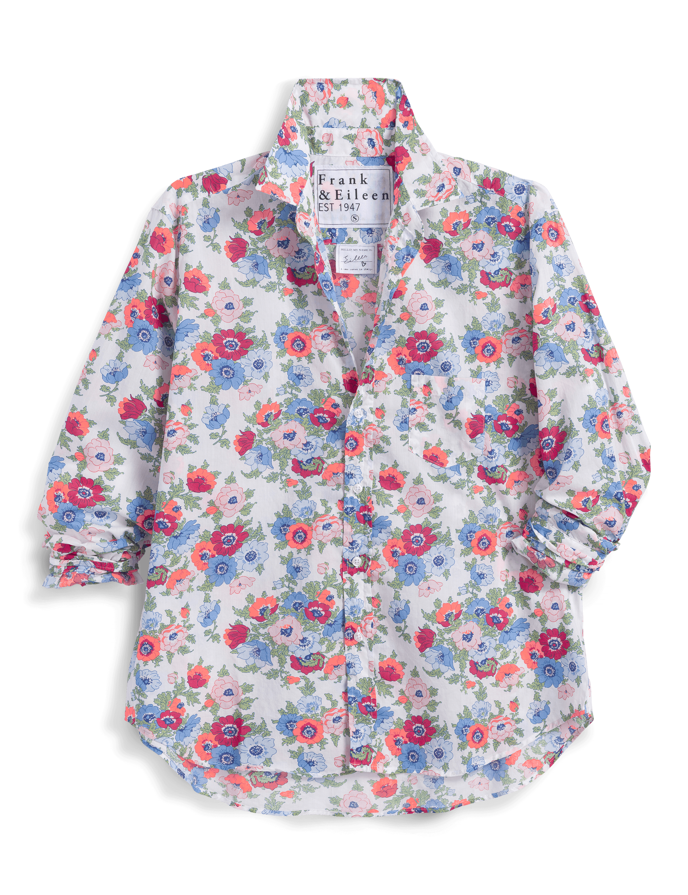 EILEEN Pink and Red with Blue Floral, Made with Liberty Fabric