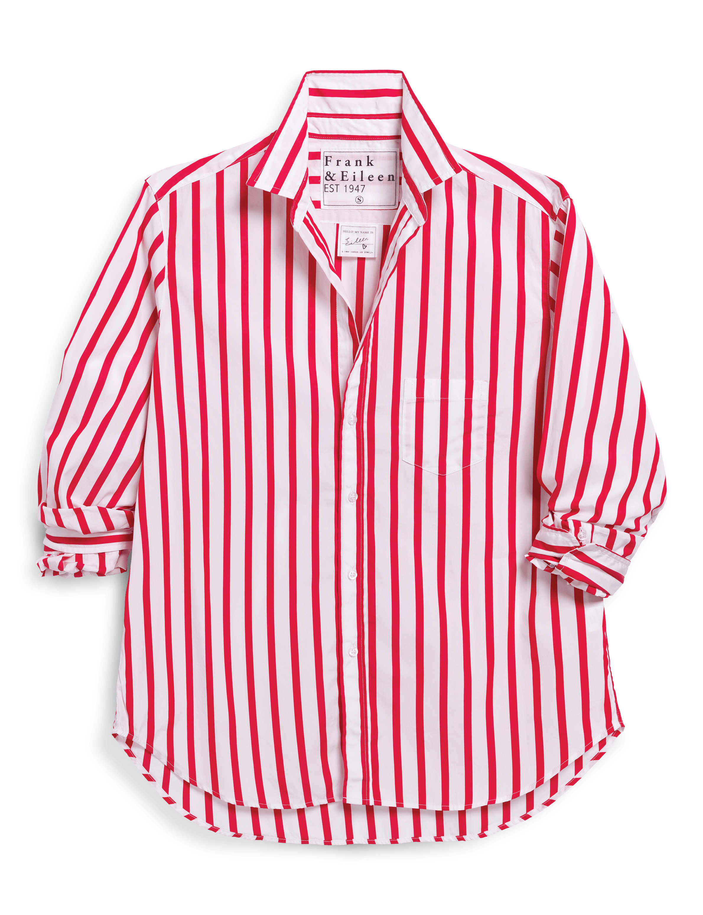 EILEEN White and Red Stripe, Italian Superluxe