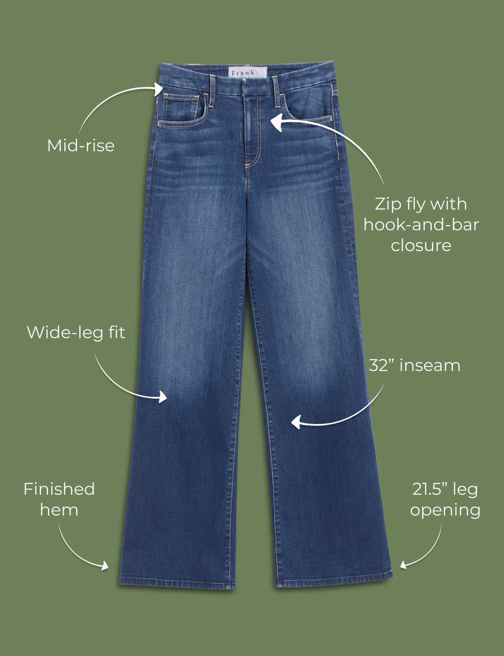 GALWAY 32" 1999 Wash (Finished Hem), Italian Dreamâ„?Denim