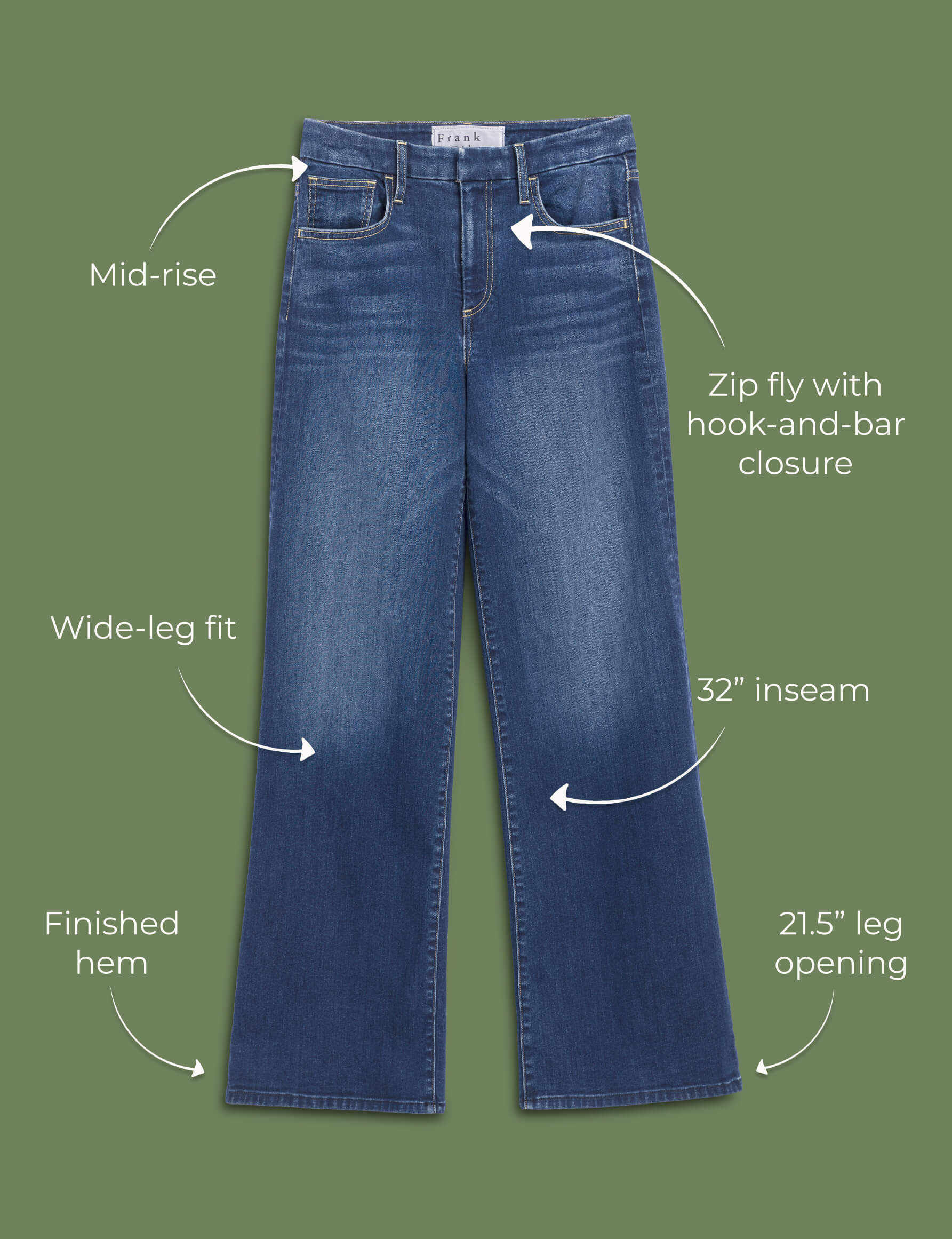 GALWAY 32" 1999 Wash (Finished Hem), Italian Dreamâ„?Denim