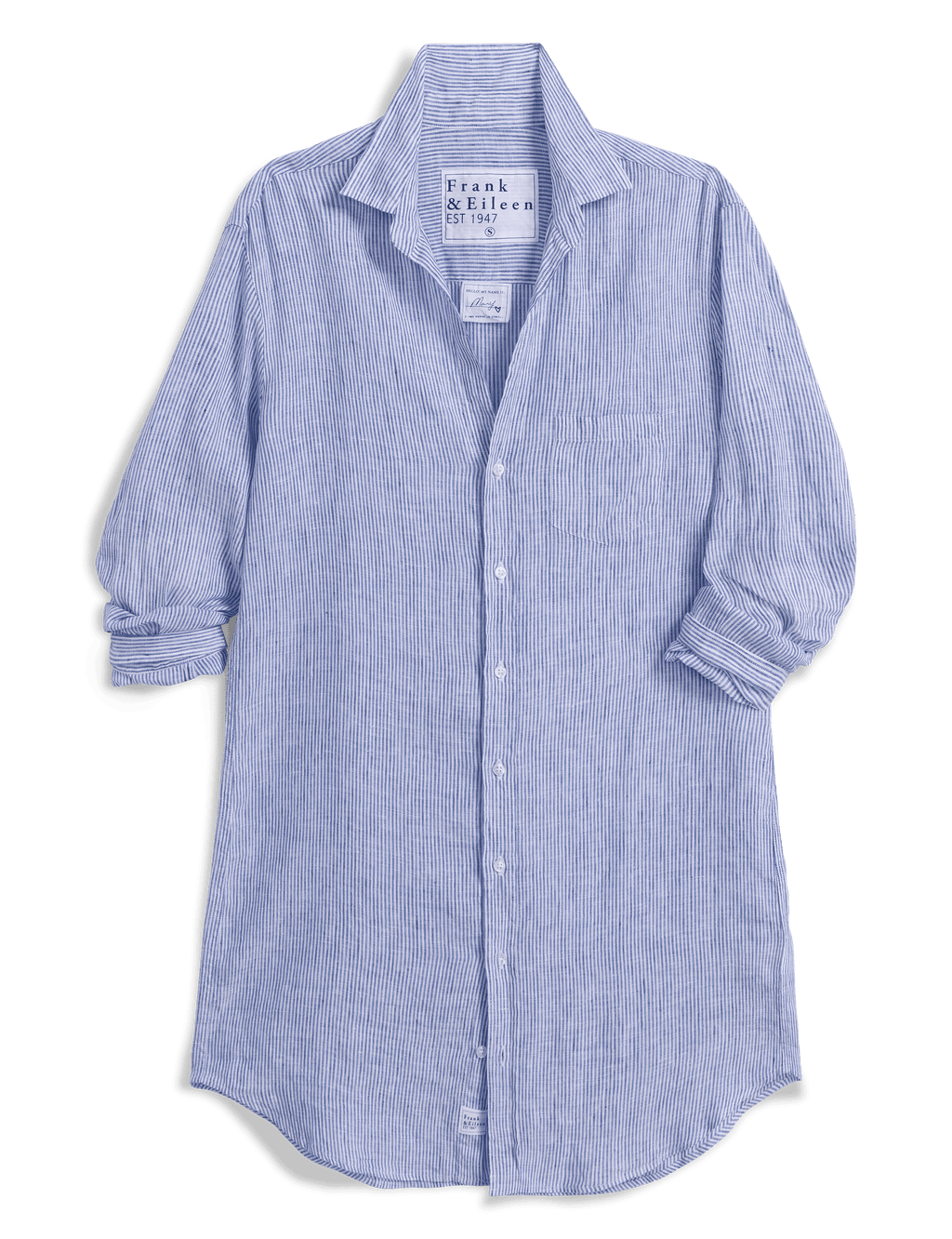 MARY Thin Blue Stripe, Italian Classic Linen