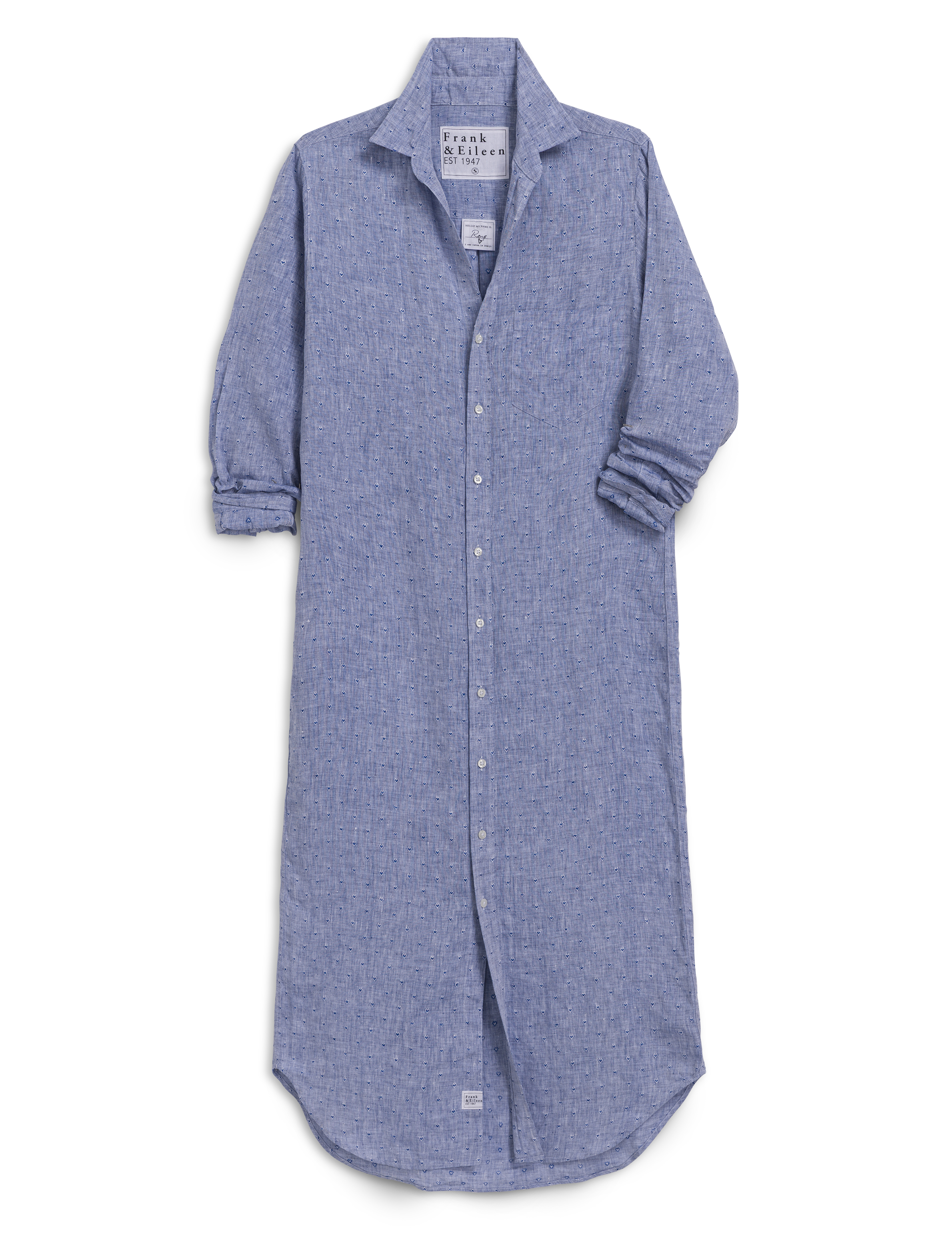 RORY Blue Hearts, Italian Classic Linen
