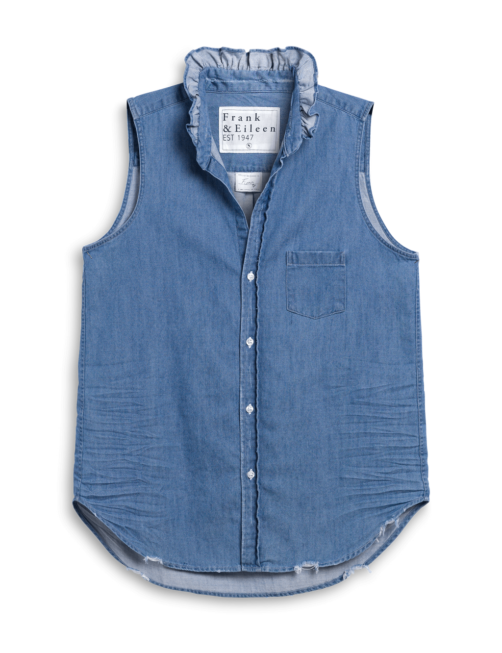 FIONA RUFFLE Vintage Stonewashed Indigo, Famous Denim