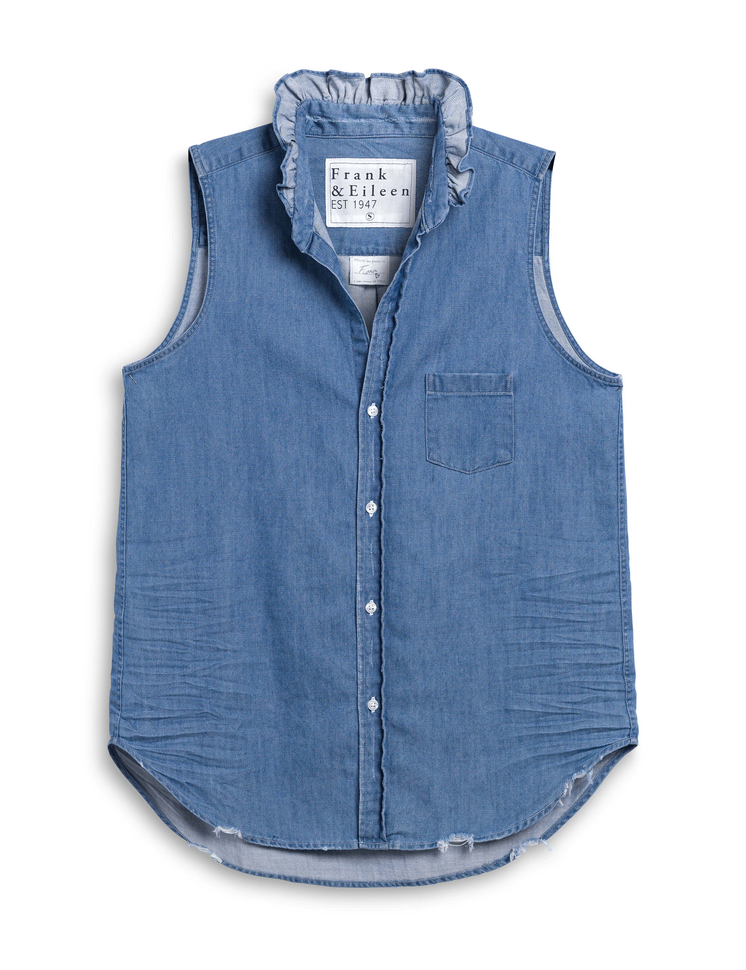 FIONA RUFFLE Vintage Stonewashed Indigo, Famous Denim
