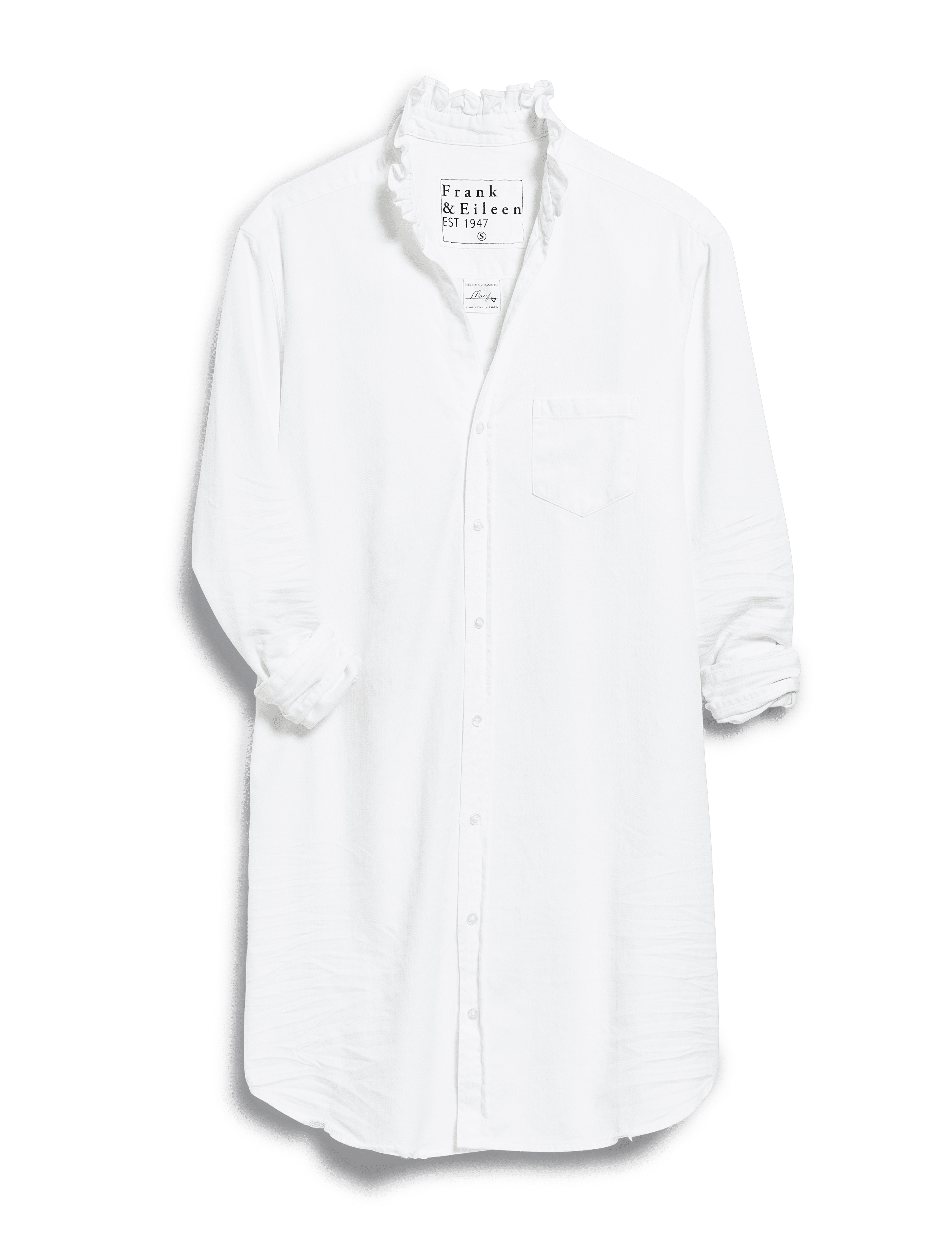 MARY RUFFLE White, Famous Denim