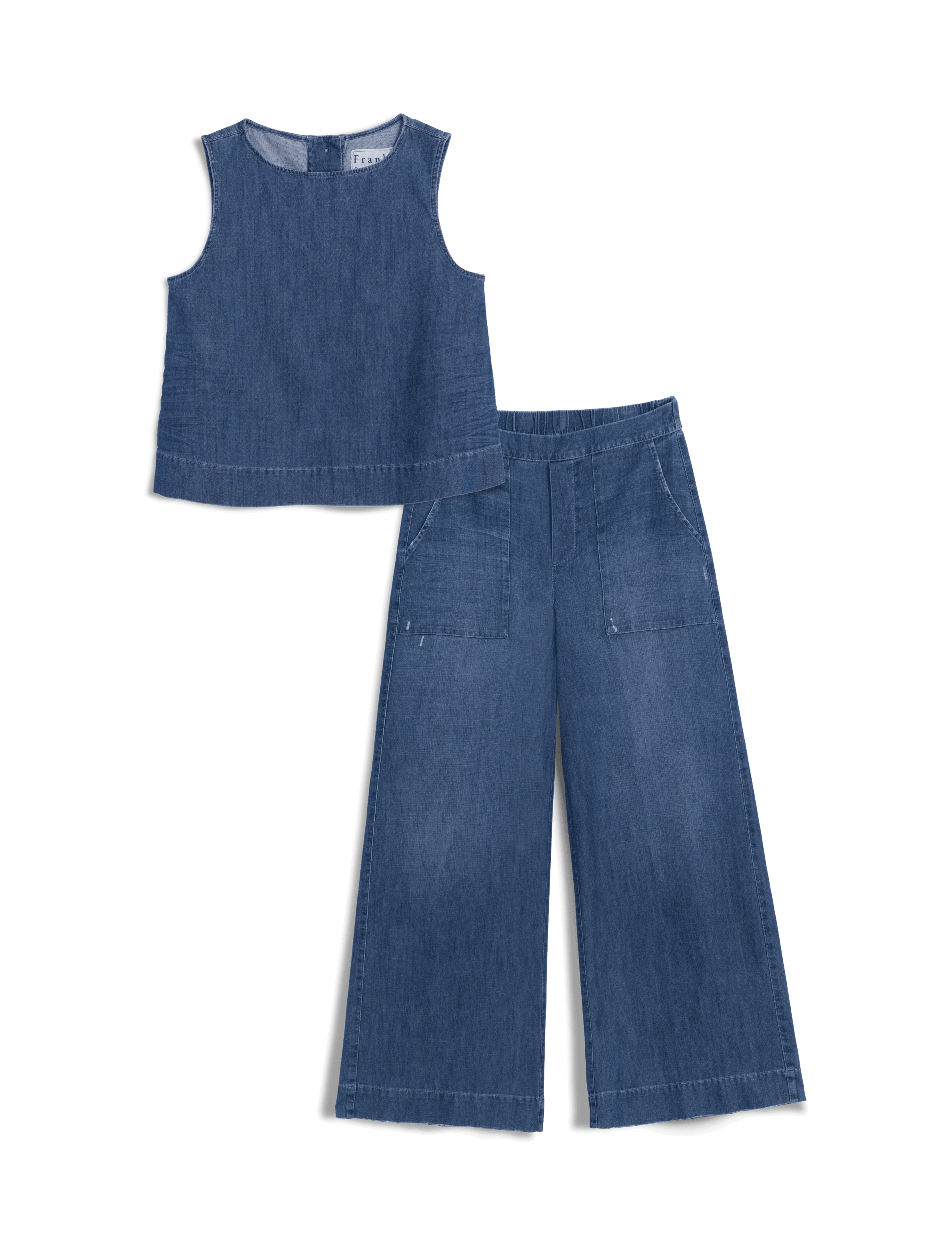 COMO GETAWAY SET Distressed Indigo Wash